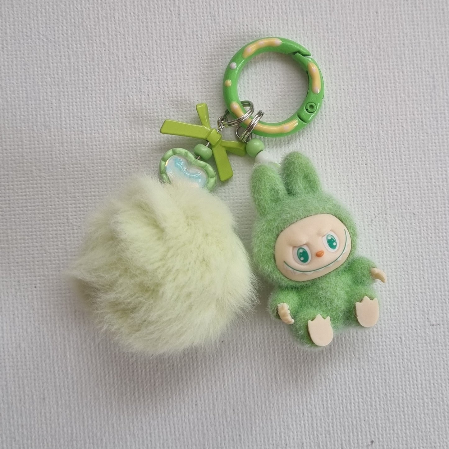 Flocked Friend Handmade Keychains